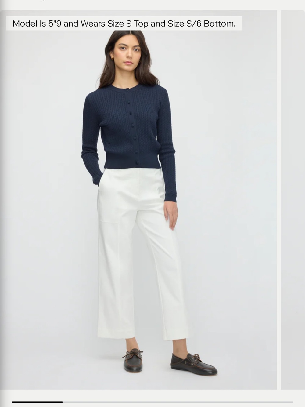 Kit and Ace Colette Wide-Leg Cropped Pants in White
